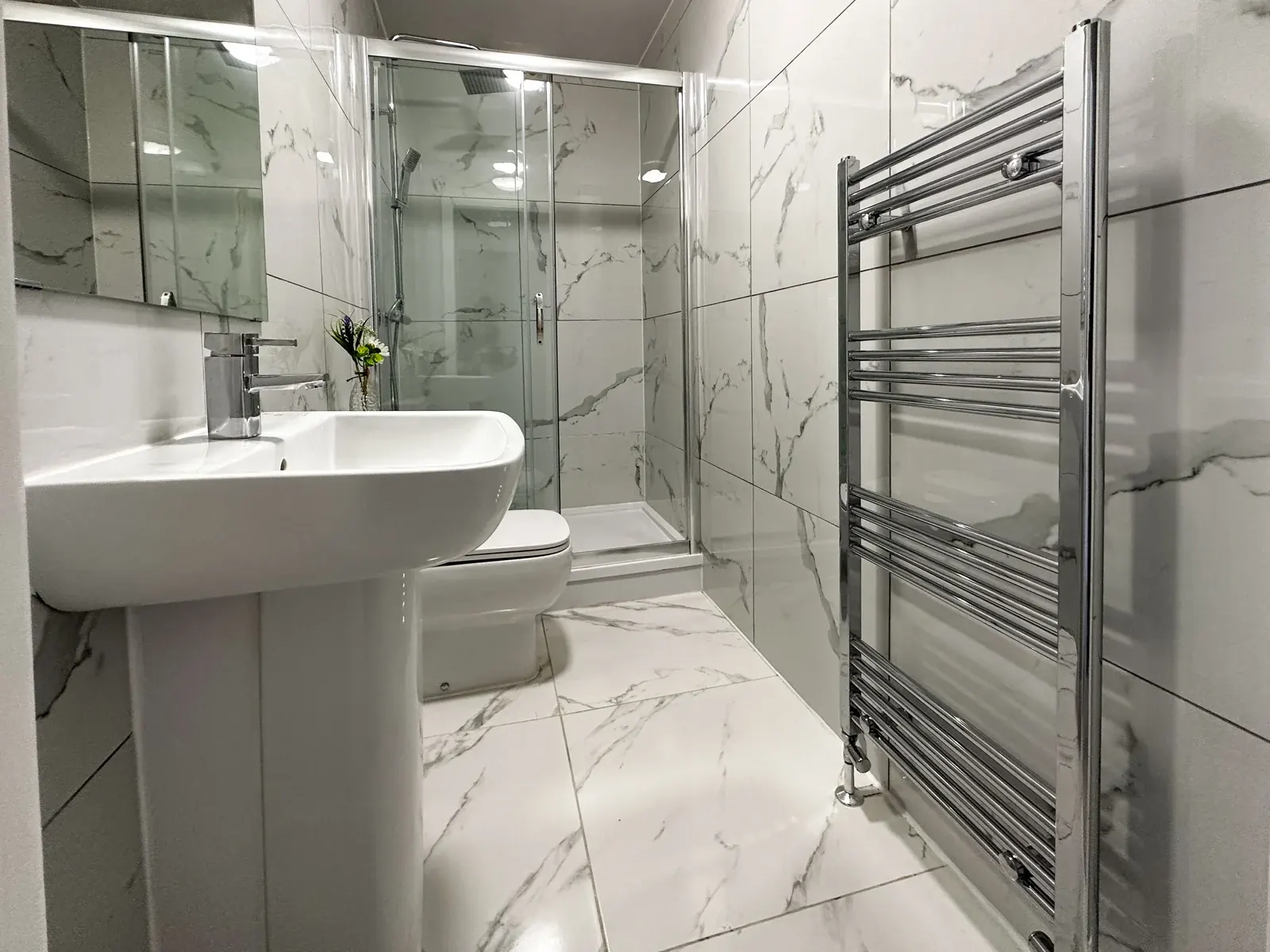 Tiled shower room