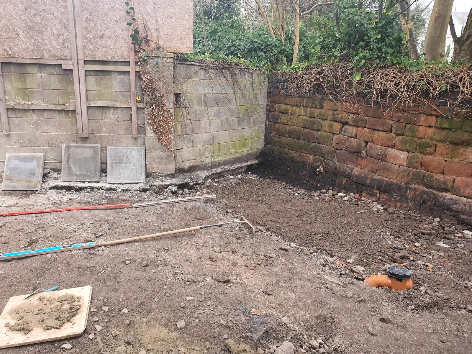 Preparing the rear garden