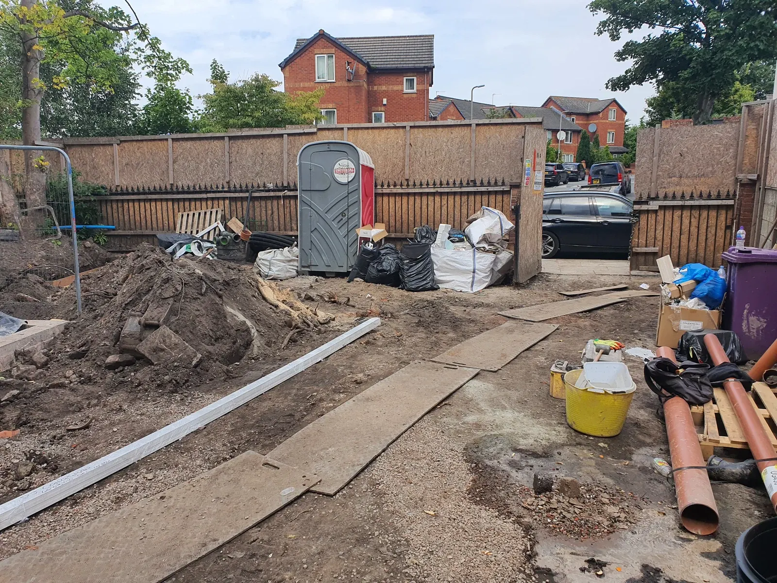 Groundworks around the property