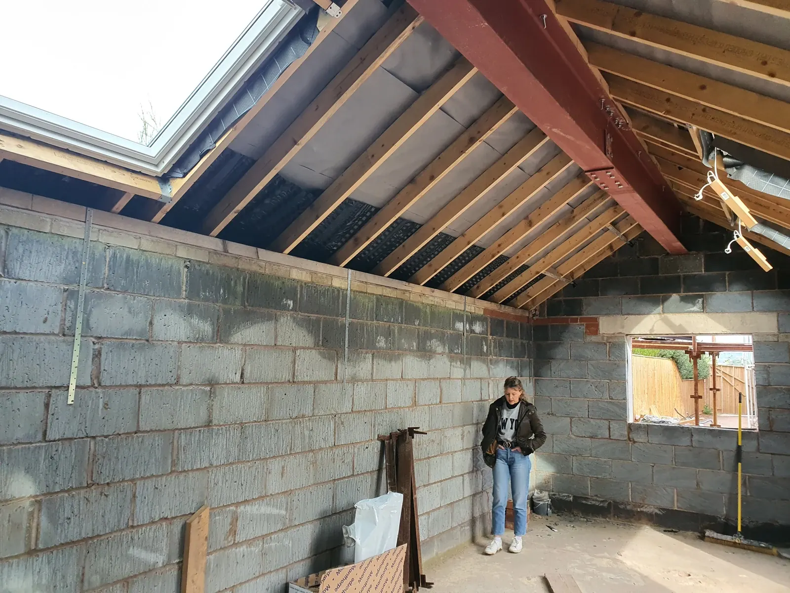 Roof structure and rooflights