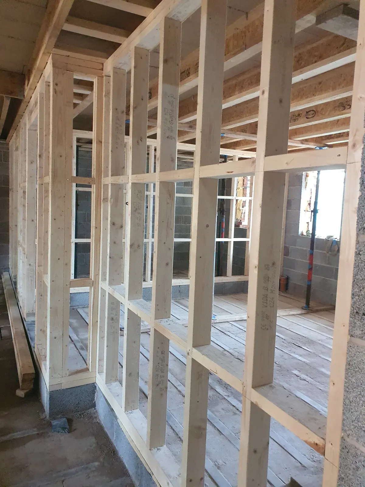 Internal timber partitions taking shape
