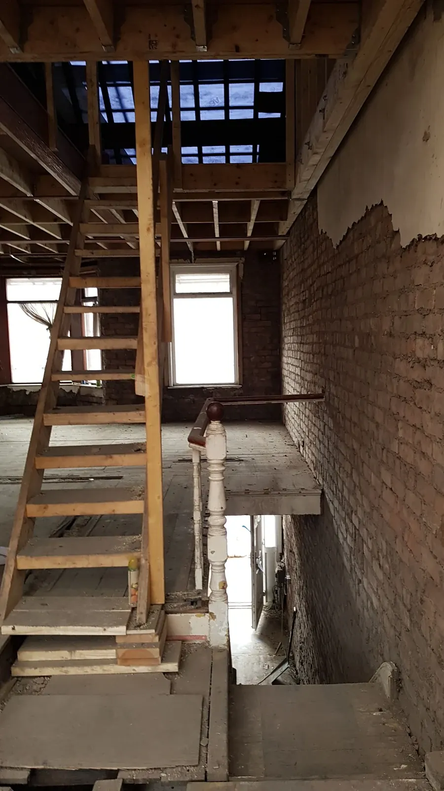 Opening up the stairwell