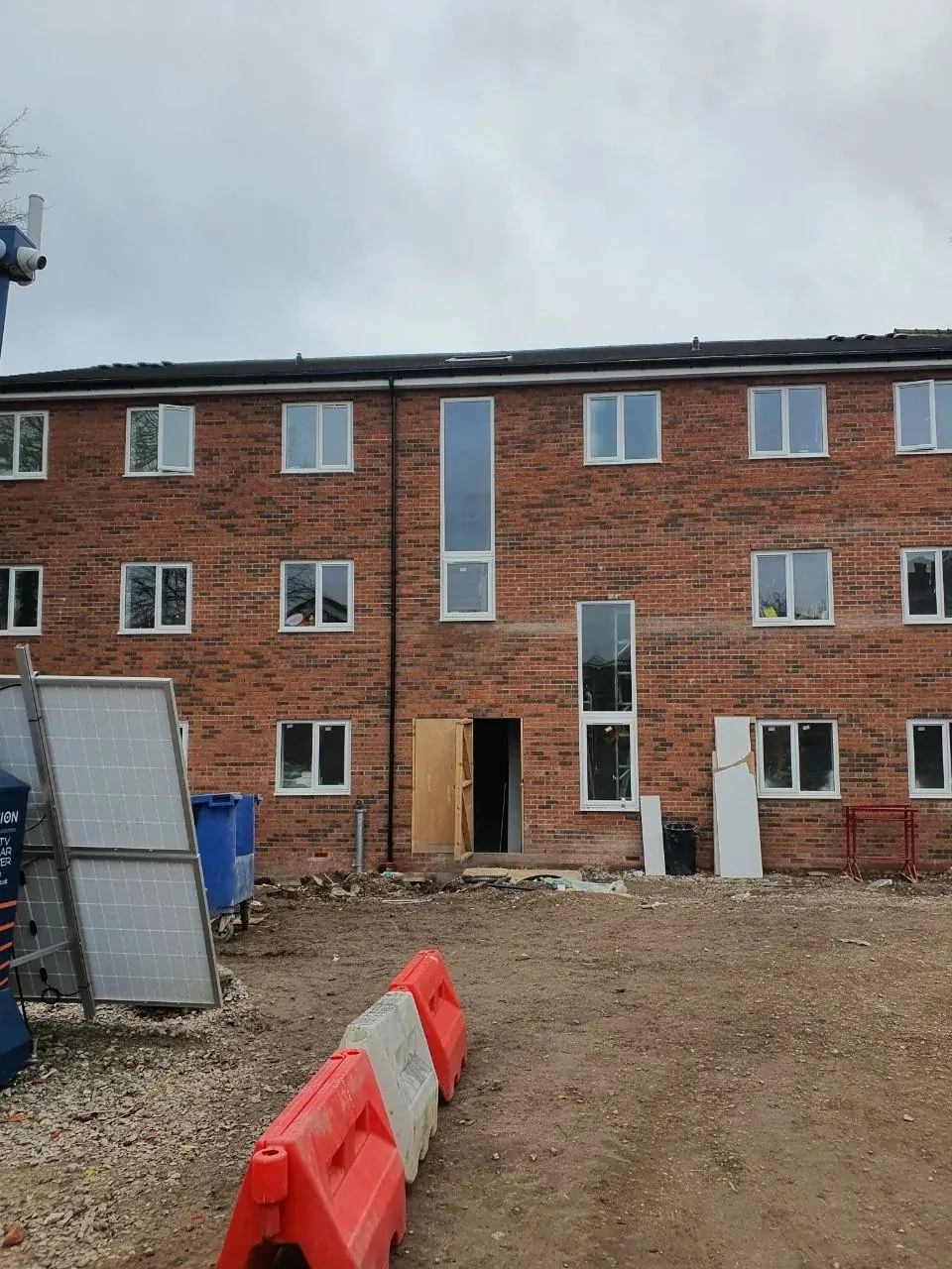 Rear of the apartment block near completion